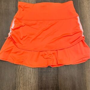 Lucky in Love Vibrant Orange Golf Skirt